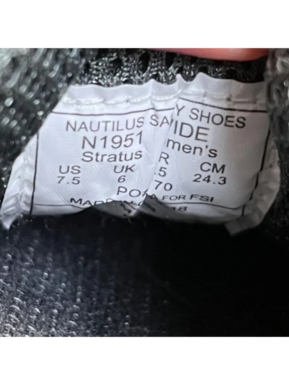 Nautilus Stratus Women Size 7.5D Gray Black Blue Composite Toe Safety Work Shoes